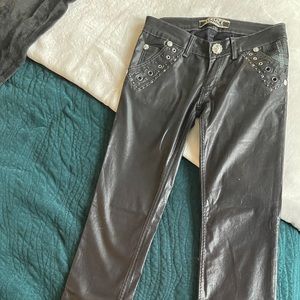 Vintage Versace leather jeans